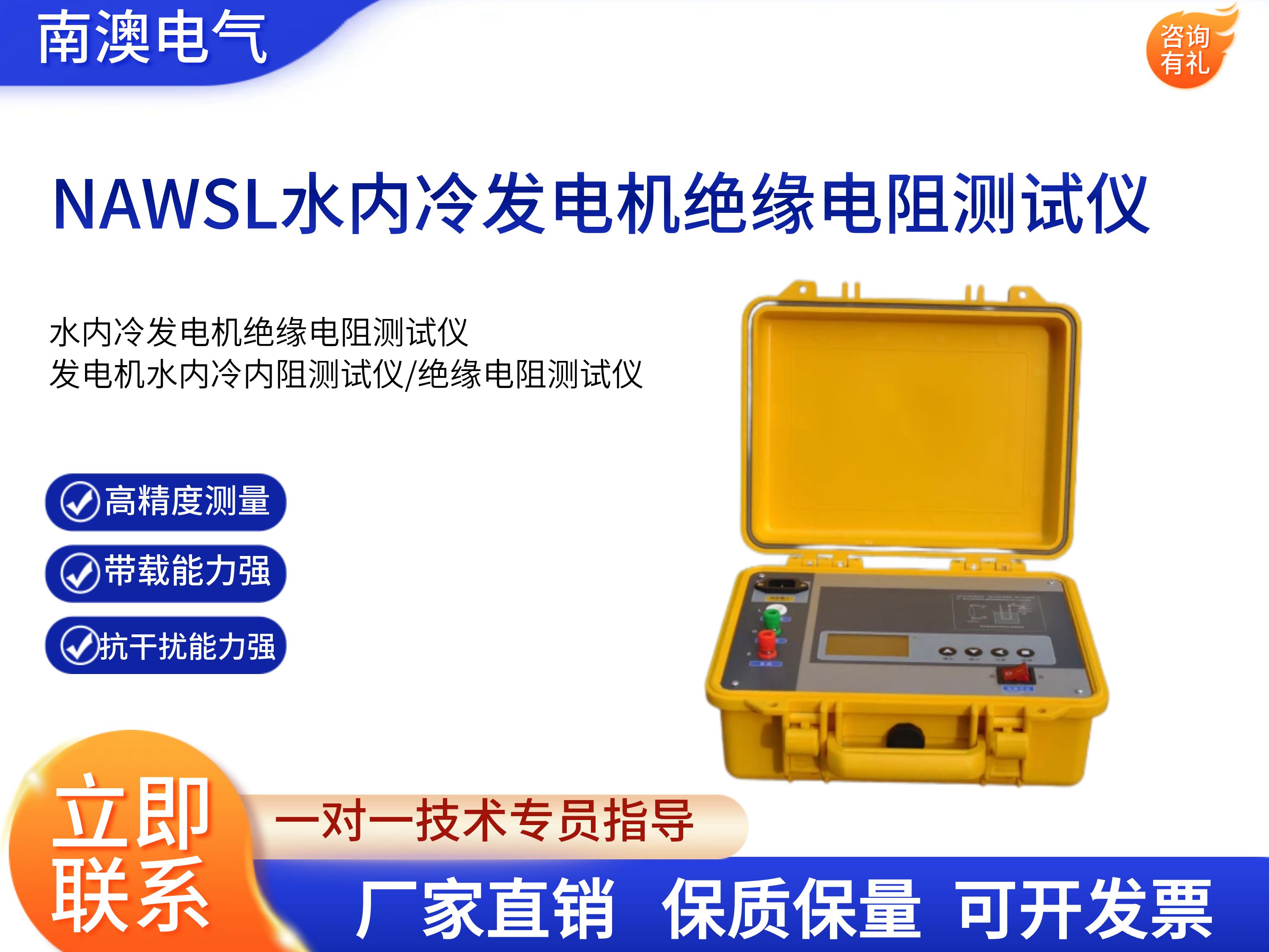 NAWSL水内冷发电机绝缘电阻测试仪